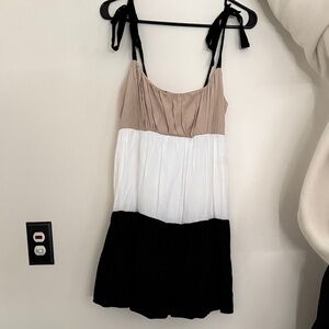 Miami Tan and White Dress